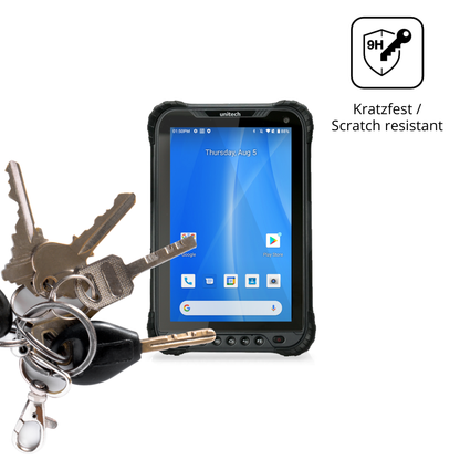 dipos Displayschutz für Unitech TB85, transparente Oberfläche, perfekte Passform auch für die Rundungen