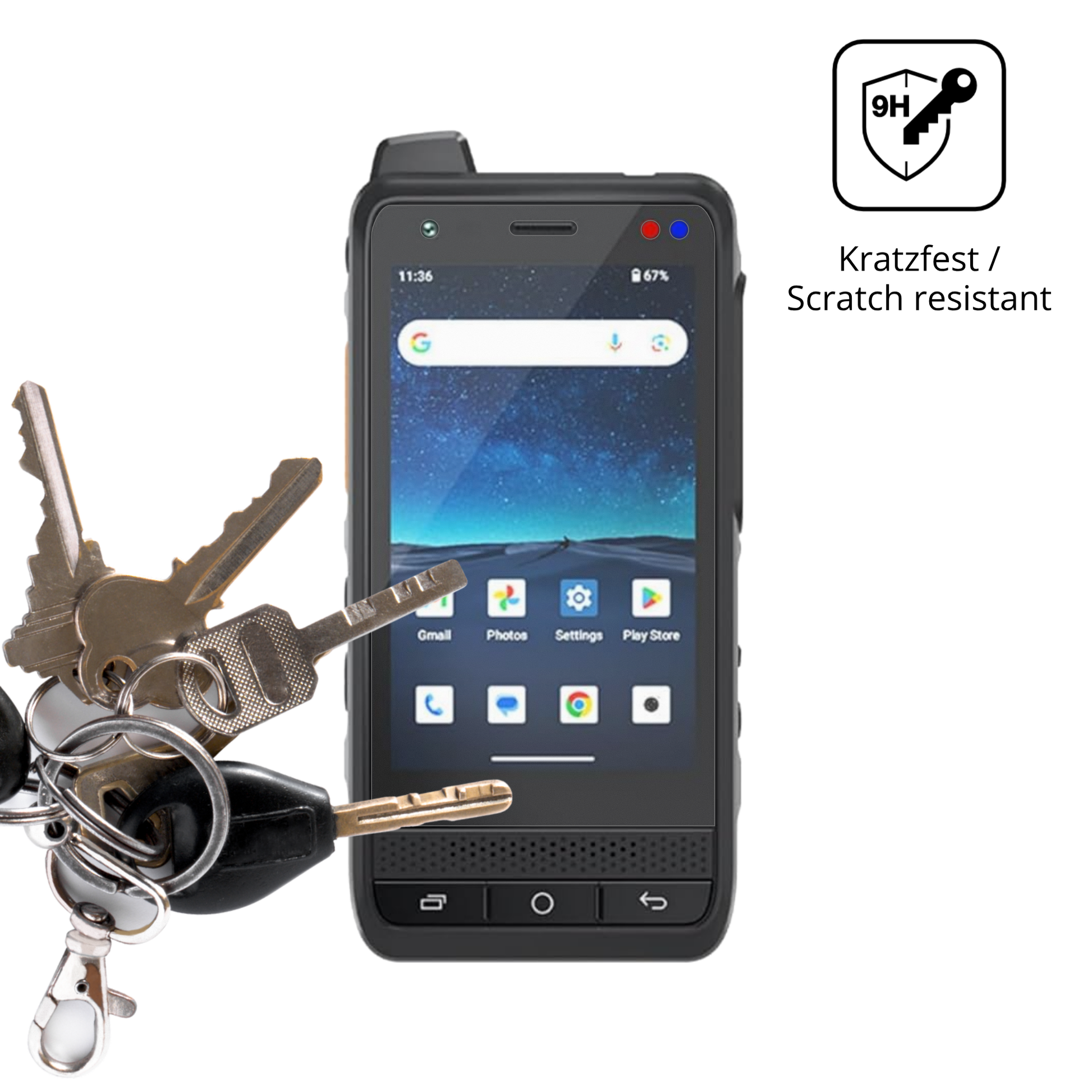 dipos Displayschutz für UNIWA F400, mattierte Oberfläche, robuste Festigkeit und perfekte Passform