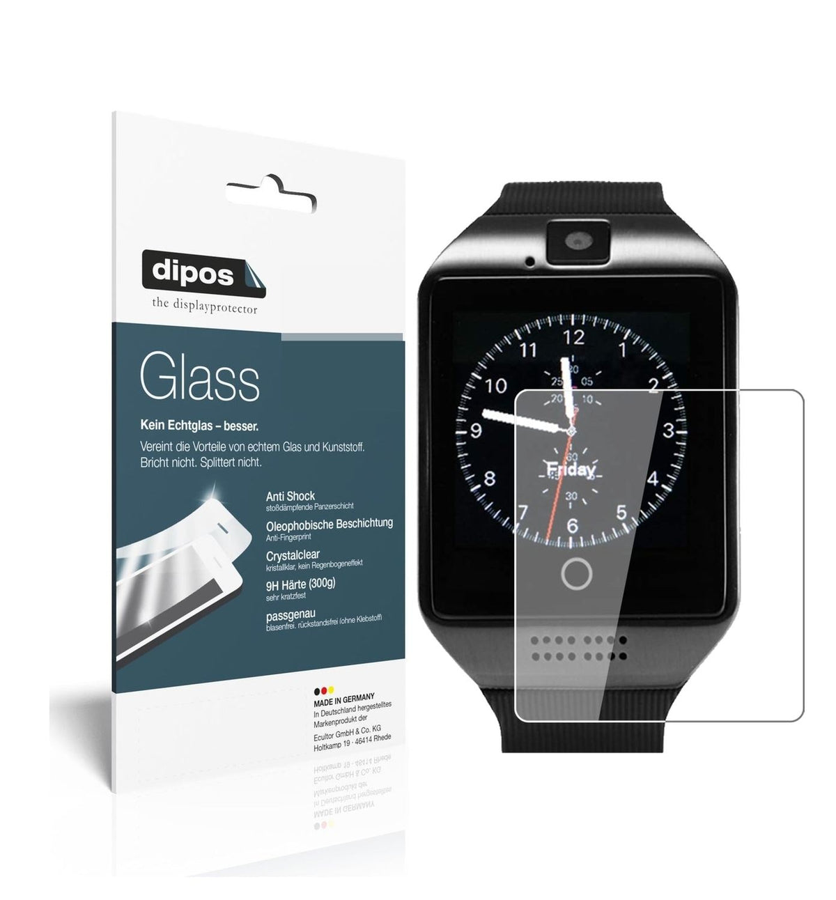 1x 9H Schutzfolie für Tagobee TB02 Smartwatch Panzerfolie