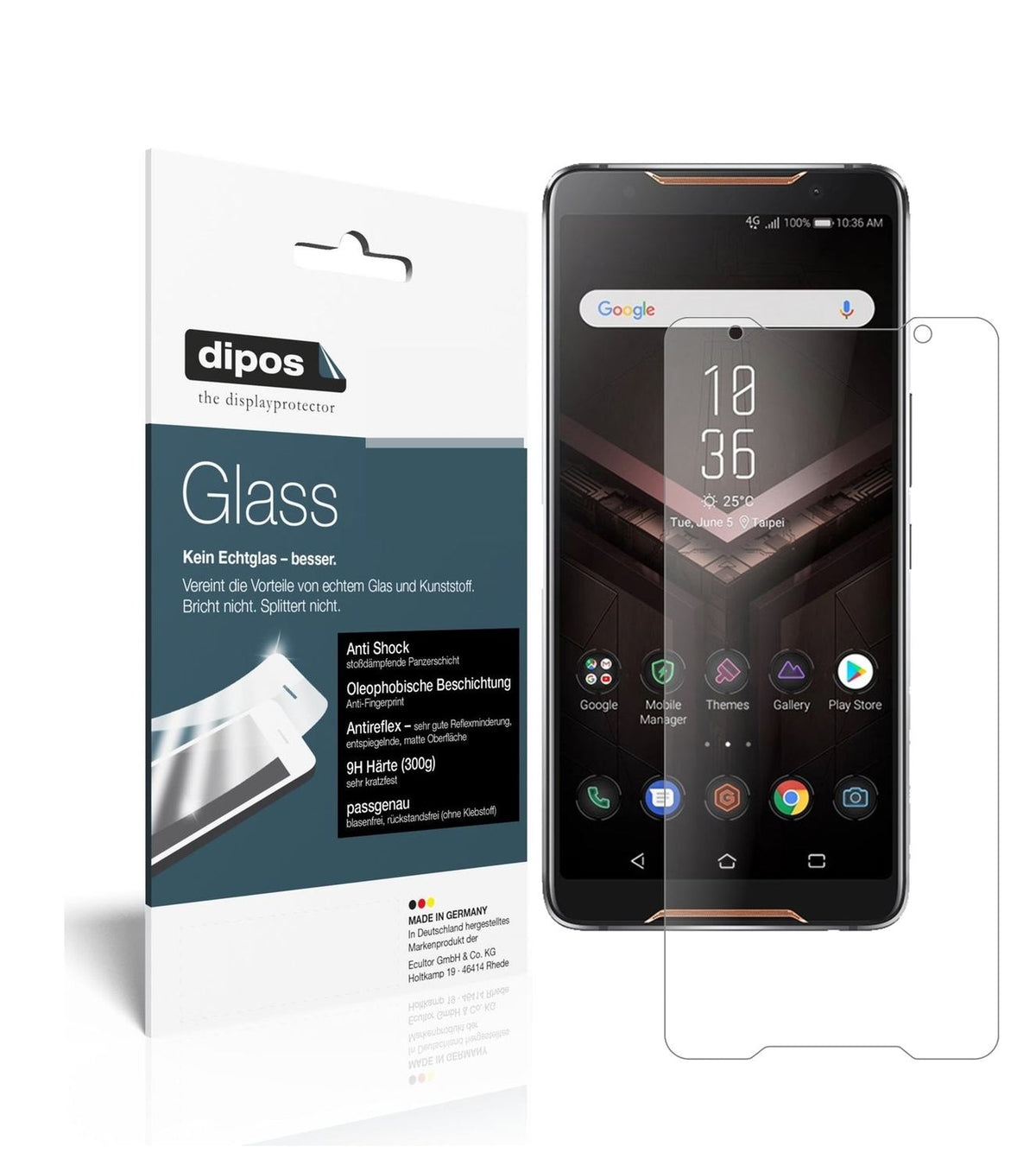 1x 9H Schutzfolie matt für Asus ROG Phone Panzerfolie