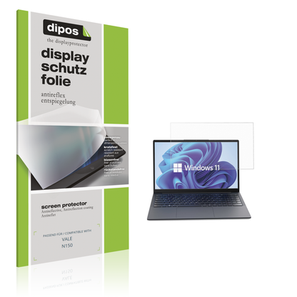 Matte Displayschutzfolie von dipos passend für VALE N150, präziser Zuschnitt und blasenfrei montiert