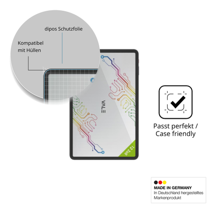 Schutzfolie mit optimaler Passform, zur Verwendung mit Hüllen geeignet