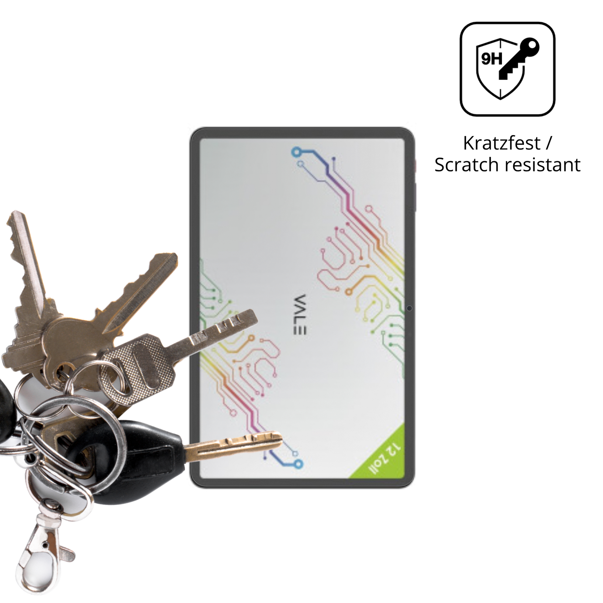 dipos Displayschutz für Vale V12X LTE 12.6 Zoll, mattierte Oberfläche, robuste Festigkeit und perfekte Passform