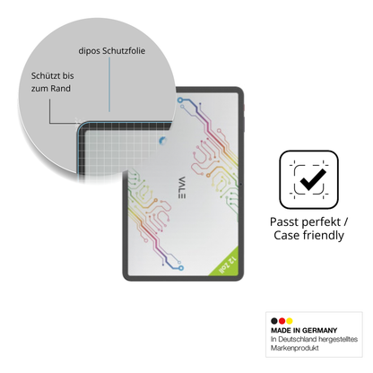 Schutzglasfolie mit optimaler Passform, zur Verwendung mit Hüllen geeignet