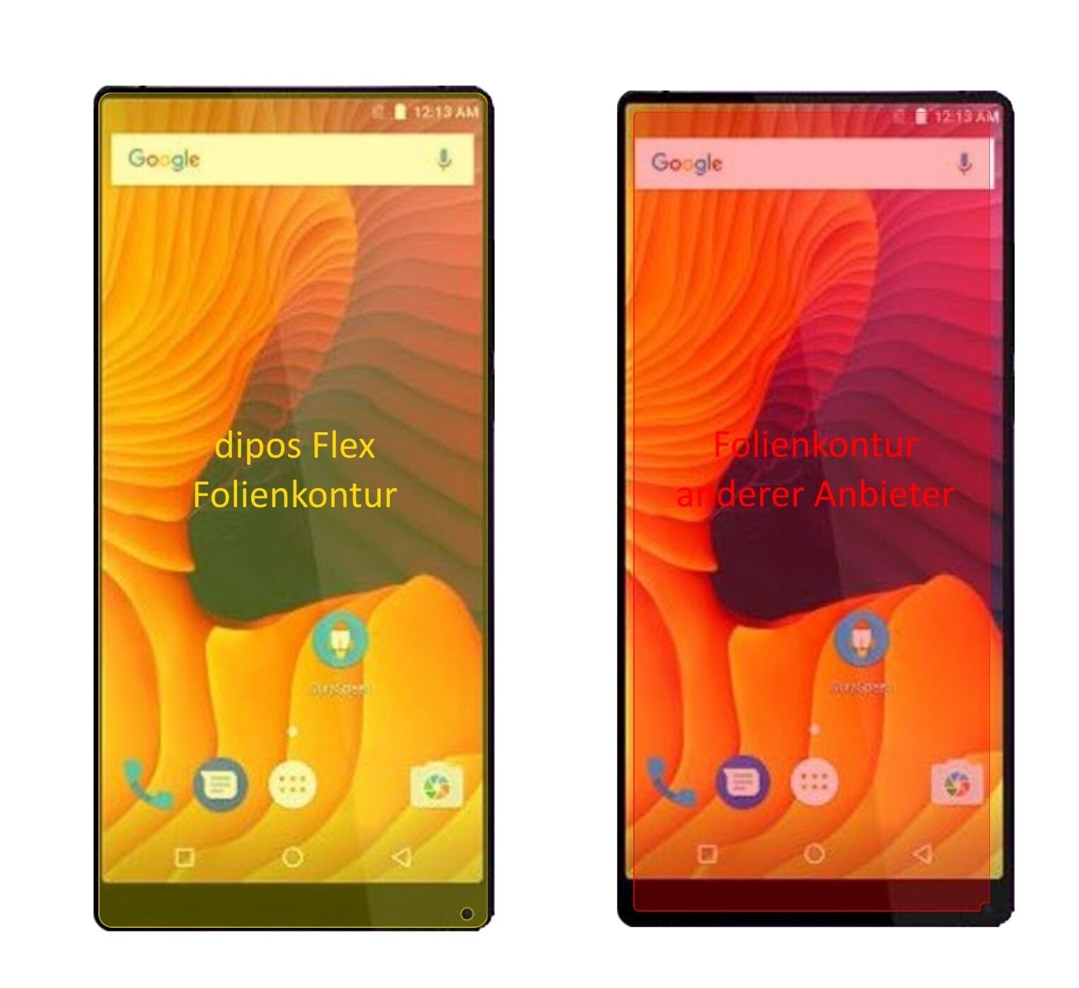dipos Displayschutz für Vernee Mix 2, transparente Oberfläche, geringe Dicke und perfekte Passform