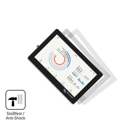 Schutz gegen Kratzer auf dem Victron Energy GX Touch 70 Flush Glas durch Schlüssel, Stöße gegen die Tischkante oder Stürze