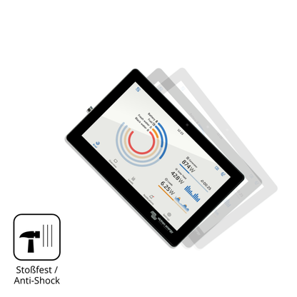 Schutz gegen Kratzer auf dem Victron Energy GX Touch 70 Flush Glas durch Schlüssel, Stöße gegen die Tischkante oder Stürze