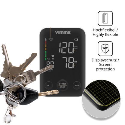 dipos Displayschutz für Vimmk Blutzuckermessgerät, mit Blickschutzfilter und perfekter Passform auch für die Rundungen