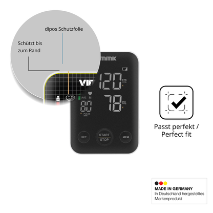 Schutz gegen Kratzer auf dem Vimmk Blutzuckermessgerät Glas durch Schlüssel, Stöße gegen die Tischkante oder Stürze