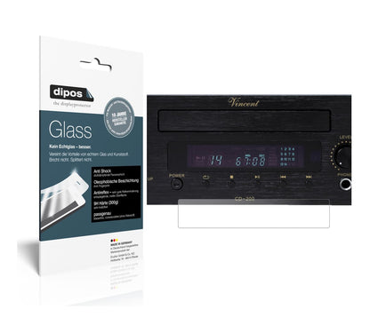 Matte Displayschutzfolie von dipos passend für Vincent CD-200, 9H kratzfest und blasenfrei montiert