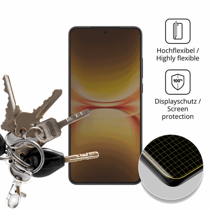 dipos Displayschutz für Vivo iQOO 15T, mit Blickschutzfilter und perfekter Passform auch für die Rundungen