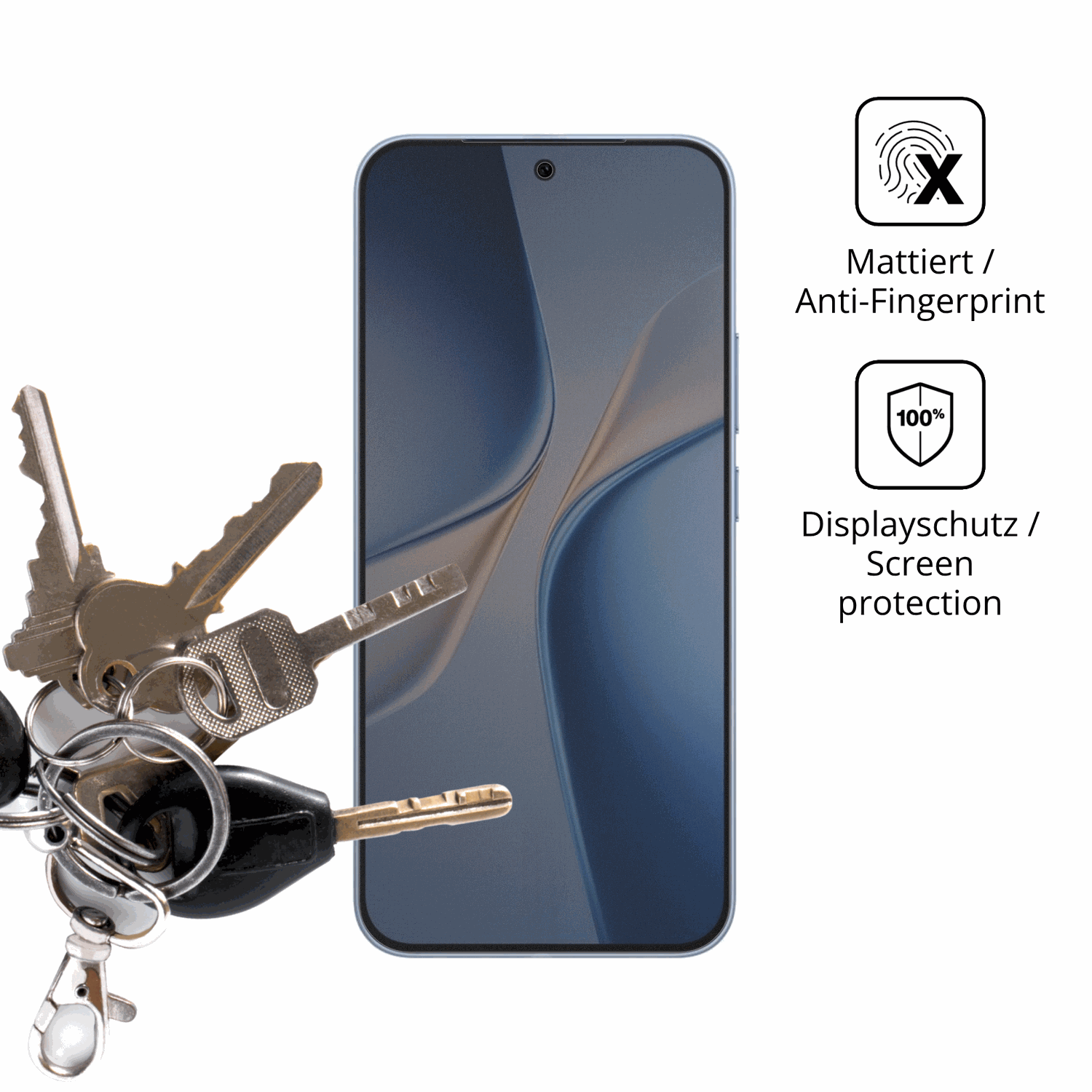 dipos Displayschutz für Vivo T5 Pro, mattierte Oberfläche, Blickschutzfilter und perfekter Passform