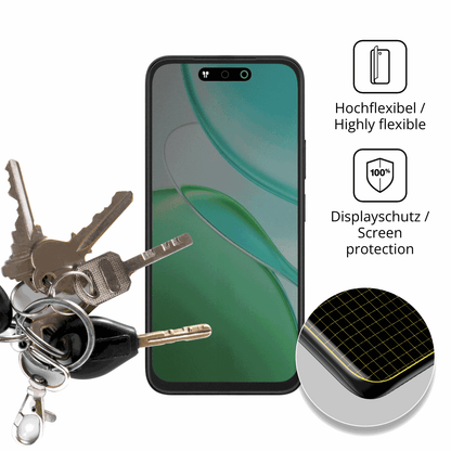 dipos Displayschutz für Vivo T5x, mit Blickschutzfilter und perfekter Passform auch für die Rundungen