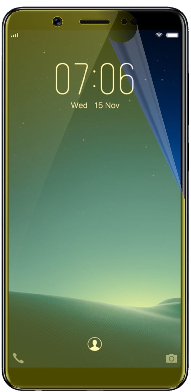 dipos Displayschutz für Vivo V7, transparente Oberfläche, geringe Dicke und perfekte Passform