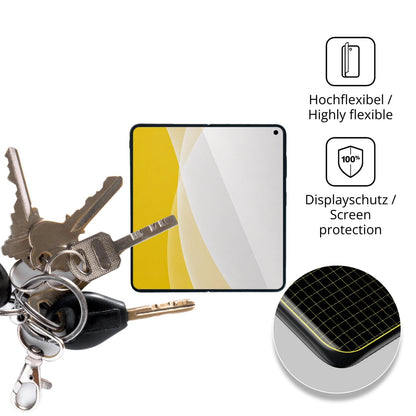 dipos Displayschutz für Vivo X Fold6 Innenseite, transparente Oberfläche, geringe Dicke und perfekte Passform