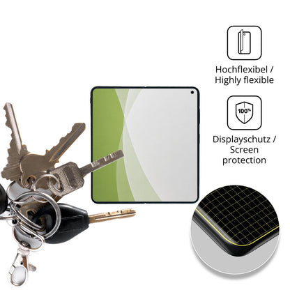 dipos Displayschutz für Vivo X Fold6 Innenseite, transparente Oberfläche, perfekte Passform auch für die Rundungen