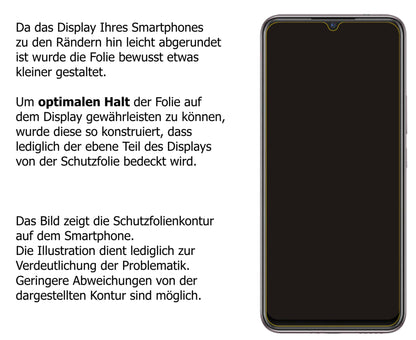 dipos Displayschutz für Vivo X50E, transparente Oberfläche, perfekte Passform auch für die Rundungen
