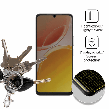 dipos Displayschutz für Vivo Y11 5G, mit Blickschutzfilter und perfekter Passform auch für die Rundungen
