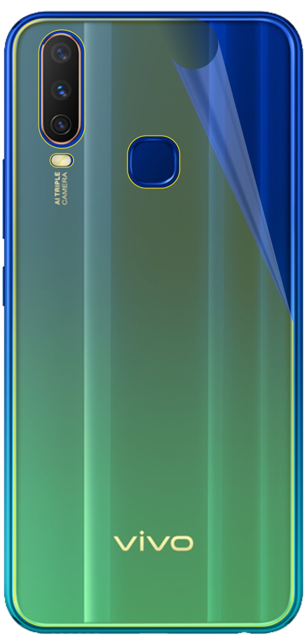 dipos Displayschutz für Vivo Y12 Rückseite, transparente Oberfläche, geringe Dicke und perfekte Passform