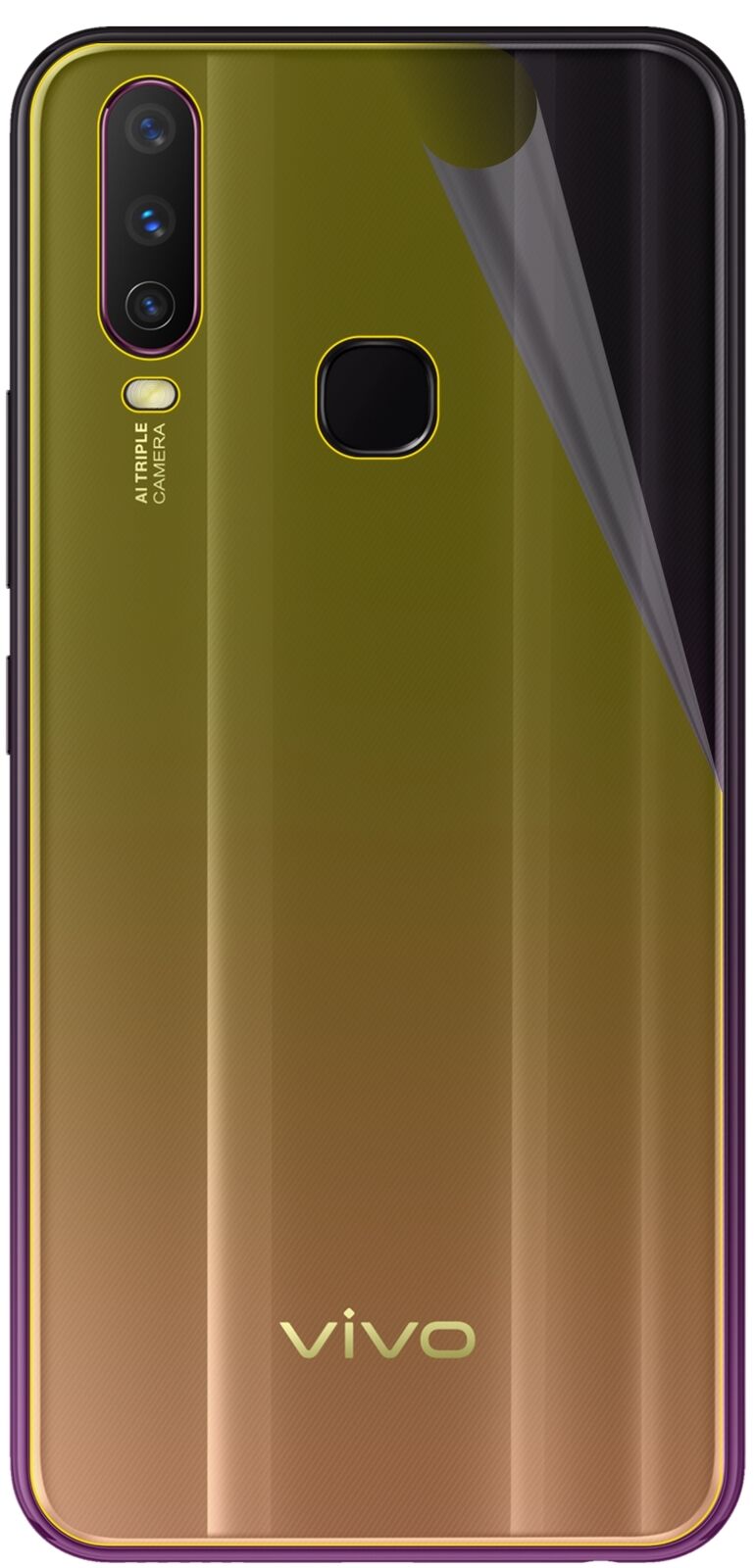 dipos Displayschutz für Vivo Y5 Rückseite, transparente Oberfläche, geringe Dicke und perfekte Passform