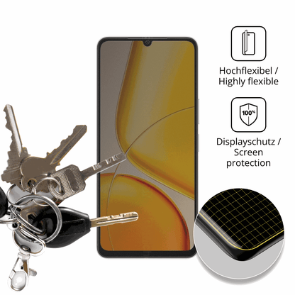 dipos Displayschutz für Vivo Y37 Plus, mit Blickschutzfilter und perfekter Passform auch für die Rundungen