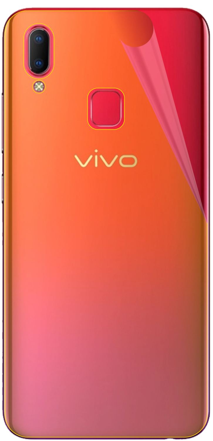 dipos Displayschutz für Vivo U1 Rückseite, transparente Oberfläche, geringe Dicke und perfekte Passform