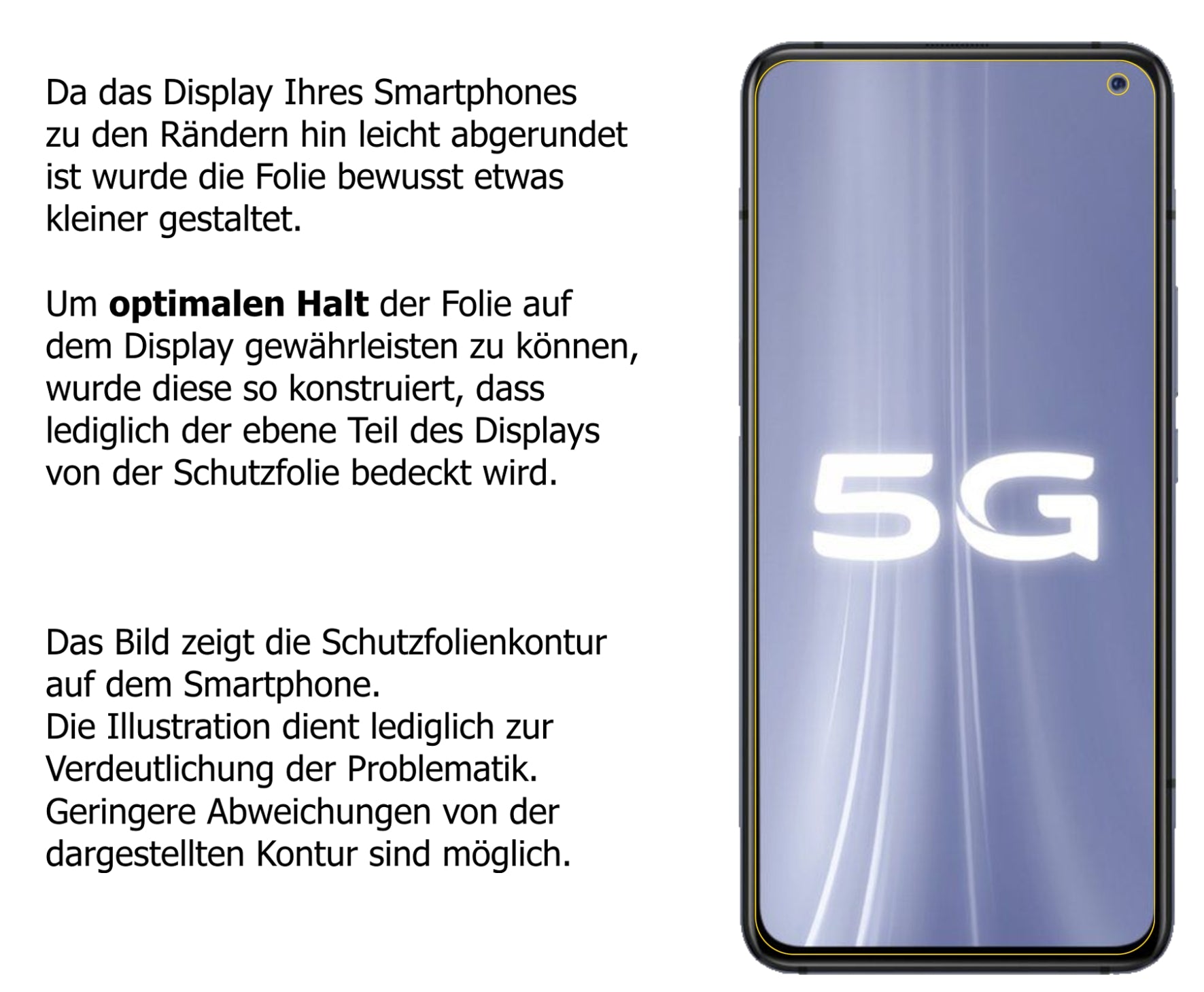 dipos Displayschutz für Vivo iQOO 3 5G, transparente Oberfläche, perfekte Passform auch für die Rundungen