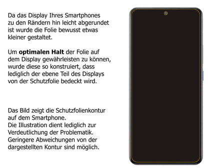 dipos Displayschutz für Vivo iQOO 8, transparente Oberfläche, perfekte Passform auch für die Rundungen