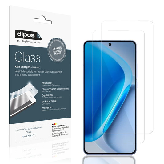 2x 9H Schutzfolie für Vivo Iqoo Neo 11 Panzerfolie