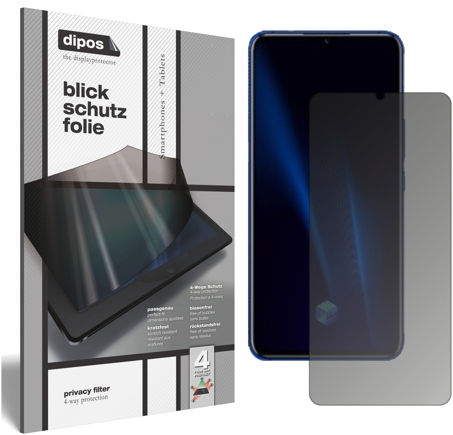 Blickschutzfolie für Vivo IQOO Pro matt Schutzfolie Privacy