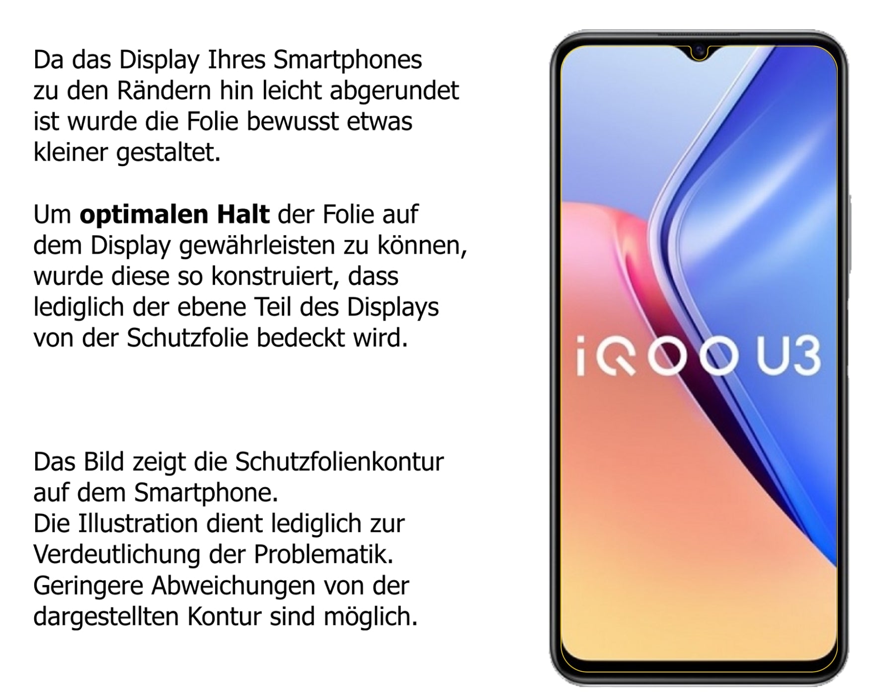 dipos Displayschutz für Vivo iQOO U3, mattierte Oberfläche, robuste Festigkeit und perfekte Passform