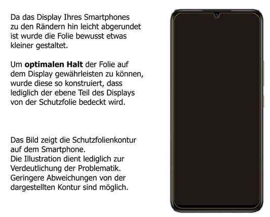 Privatsphäre-Schutz durch Sichtschutz-Folie passend zugeschnitten für Vivo S10e