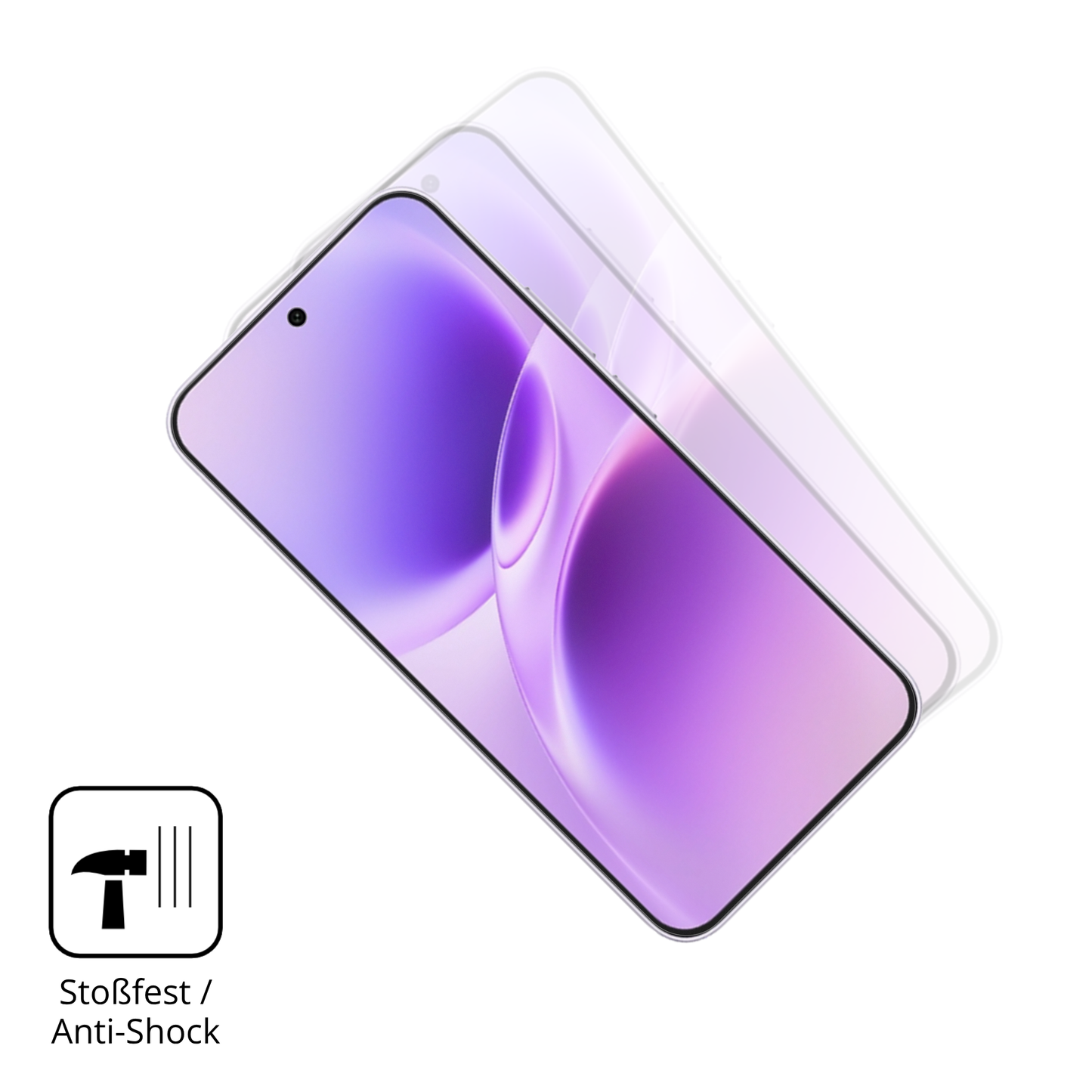 Schutz gegen Kratzer auf dem Vivo S50 Pro mini Glas durch Schlüssel, Stöße gegen die Tischkante oder Stürze