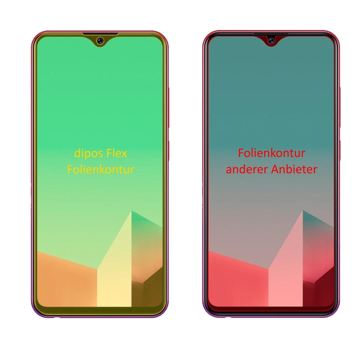 2x 3D Full Cover Schutzfolie für Vivo Y91 C