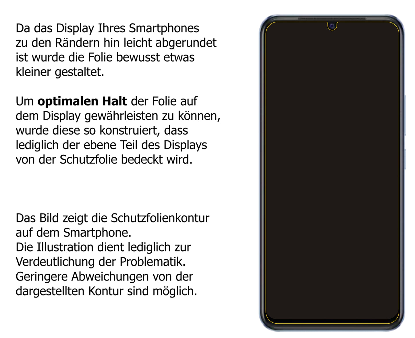 Blickschutzfolie für Vivo V23e 5G matt Schutzfolie Privacy