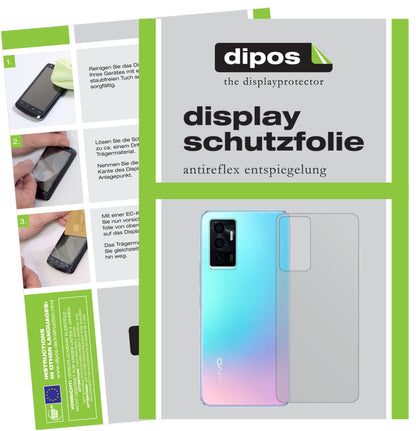 2x Schutzfolie matt für Vivo V23e 5G Rückseite Display-Schutzfolie