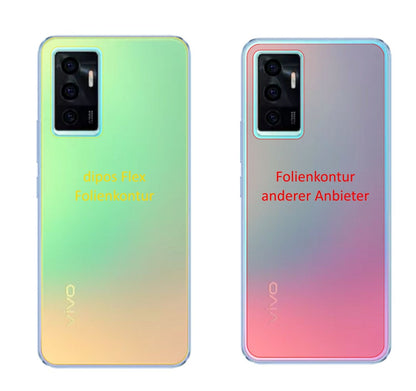 3x 3D Full Cover Schutzfolie für Vivo V23e 5G Rückseite