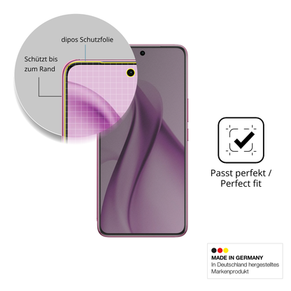 Schutz gegen Kratzer auf dem vivov60e 5g Glas durch Schlüssel, Stöße gegen die Tischkante oder Stürze