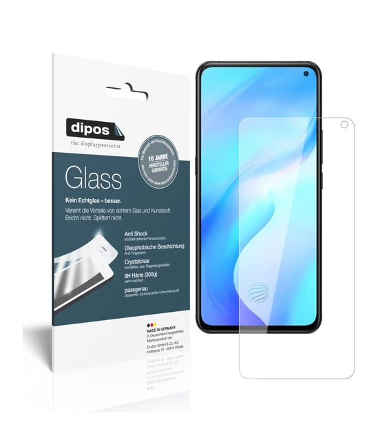 Klare Displayschutzfolie von dipos passend für Vivo X30, 9H kratzfest und blasenfrei montiert