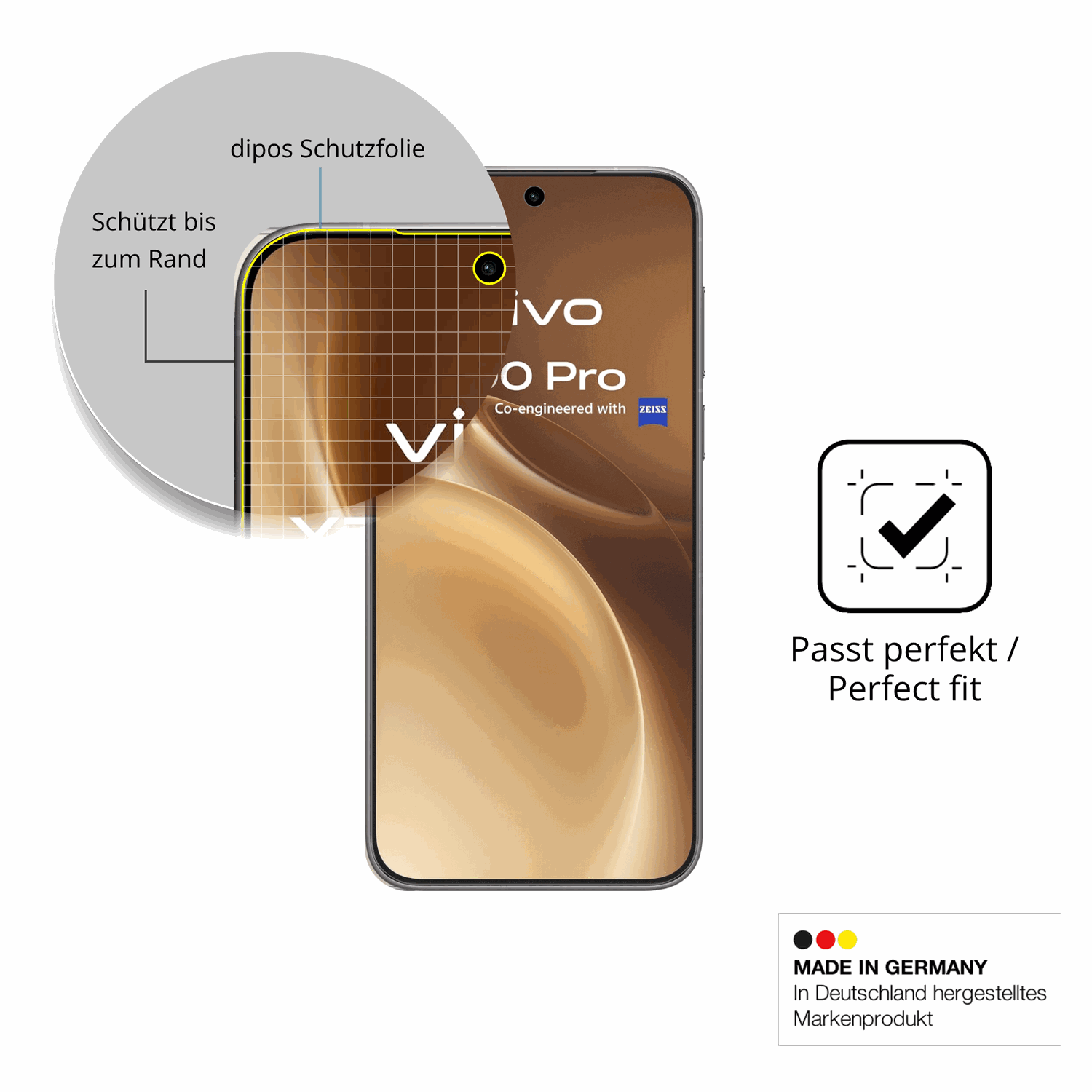 Besonders flexibler Displayschutz mit Anti-Shock-Schicht im Materialmix