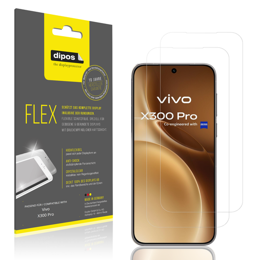 Klare Displayschutzfolie von dipos passend für vivox300 pro, 100% Displayabdeckung und blasenfreie Montage