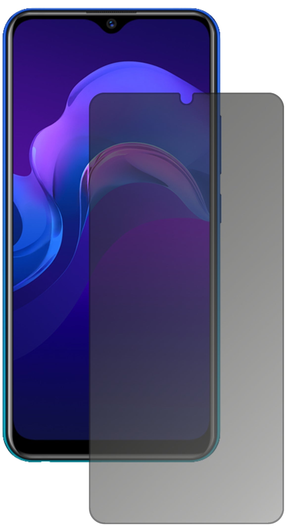 Blickschutzfolie für Vivo Y12 matt Schutzfolie Privacy