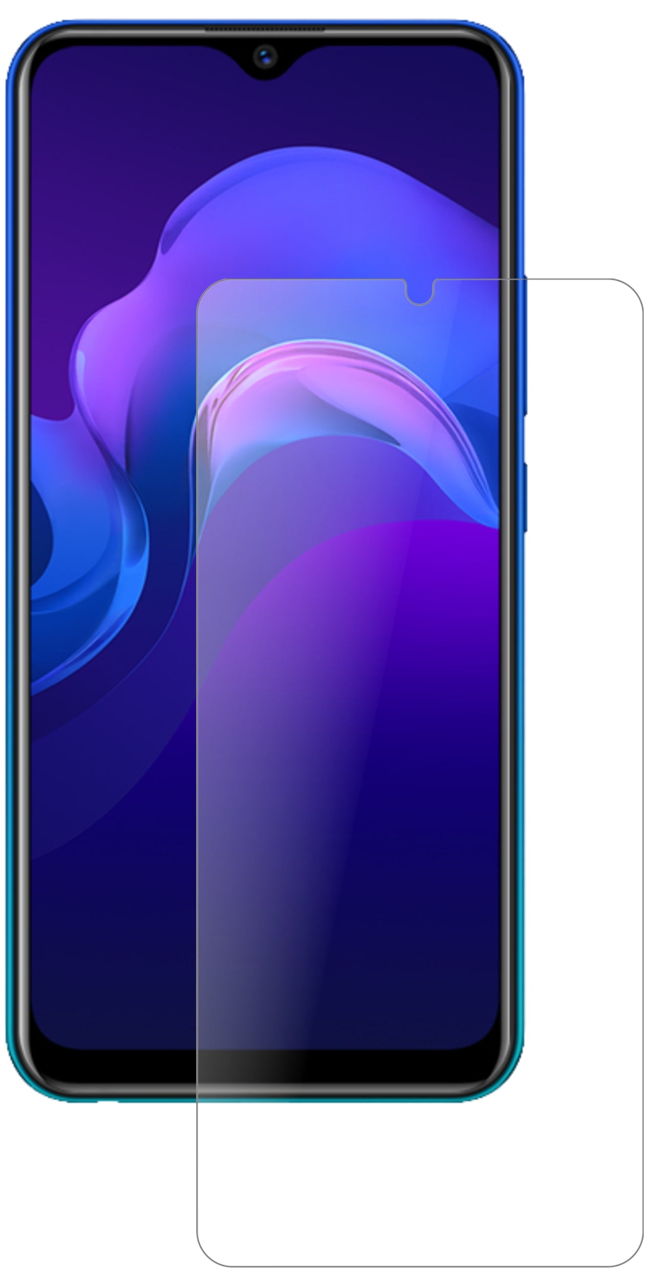 1x 9H Schutzfolie matt für Vivo Y11 (2019) Panzerfolie