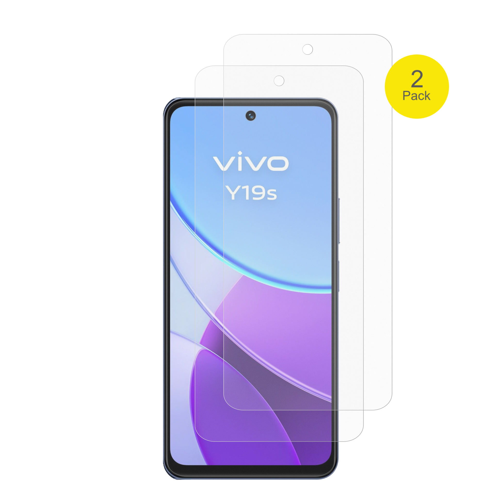 vivoy19s 5g mit aufgebrachter dipos Flex Schutzfolie, glasklare Darstellung ohne Einschränkungen