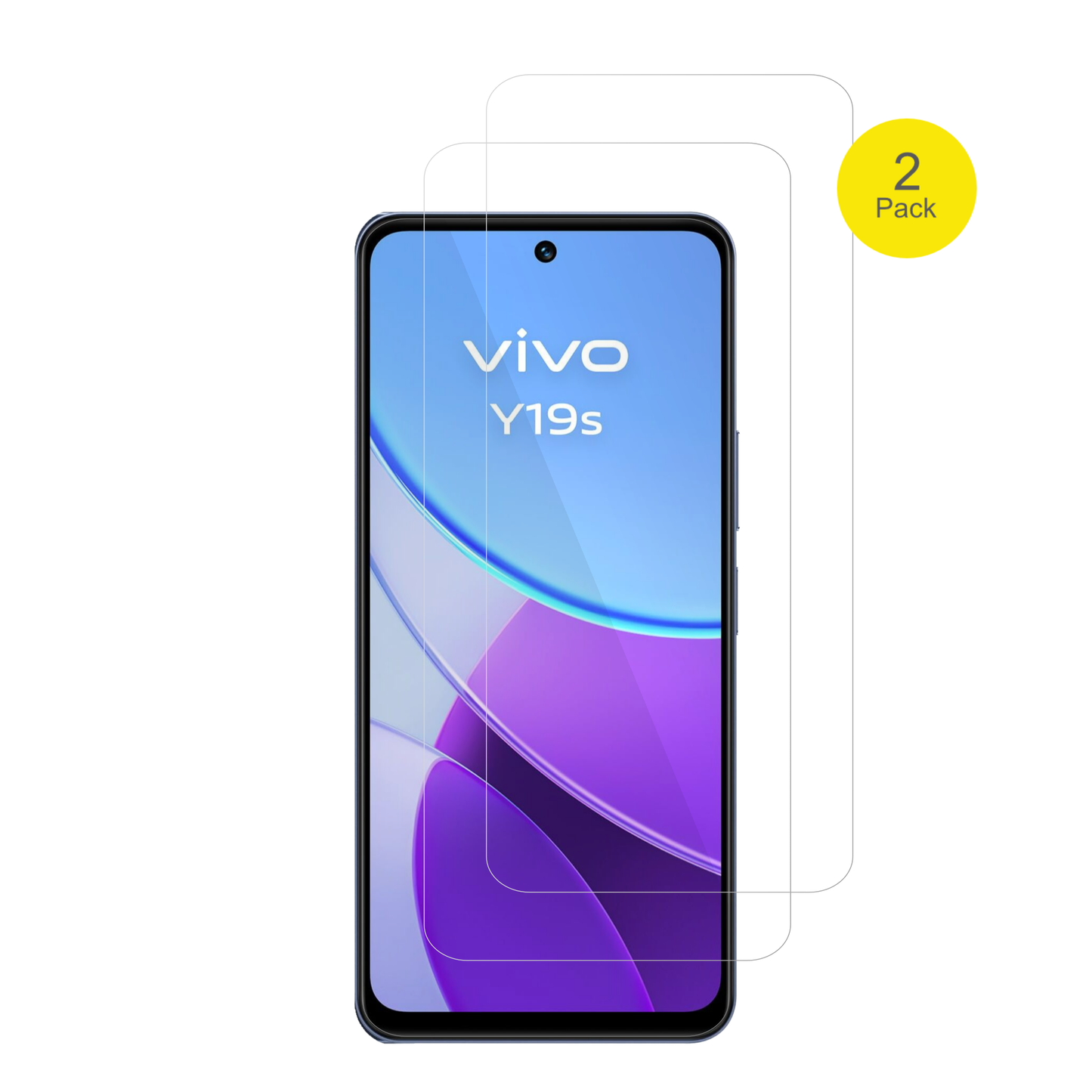 vivoy19s 5g mit aufgebrachter dipos Displayschutzfolie, glasklare Darstellung ohne Einschränkungen