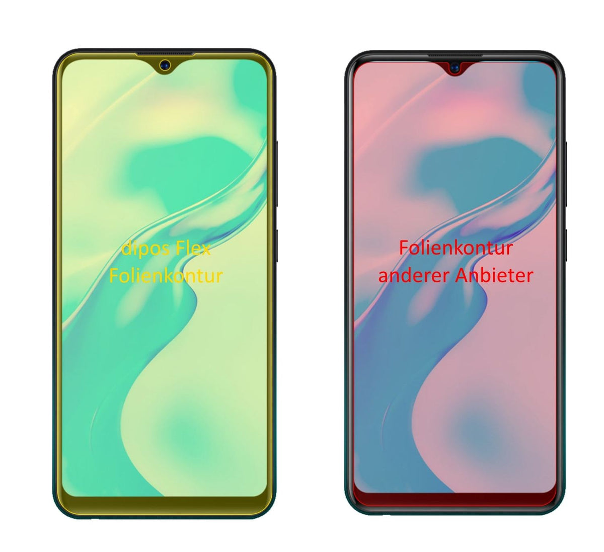 3x 3D Full Cover Schutzfolie für Vivo Y3s