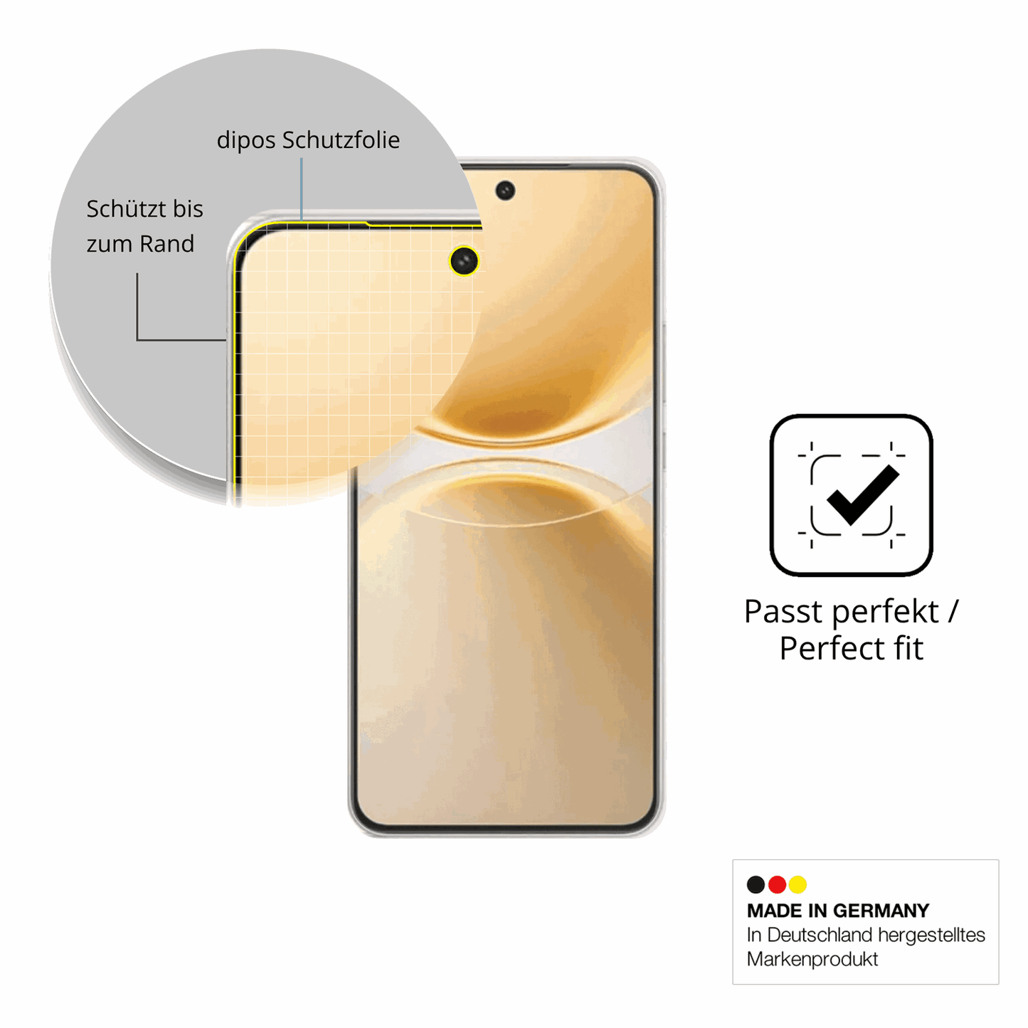 Besonders flexibler Displayschutz mit Anti-Shock-Schicht im Materialmix