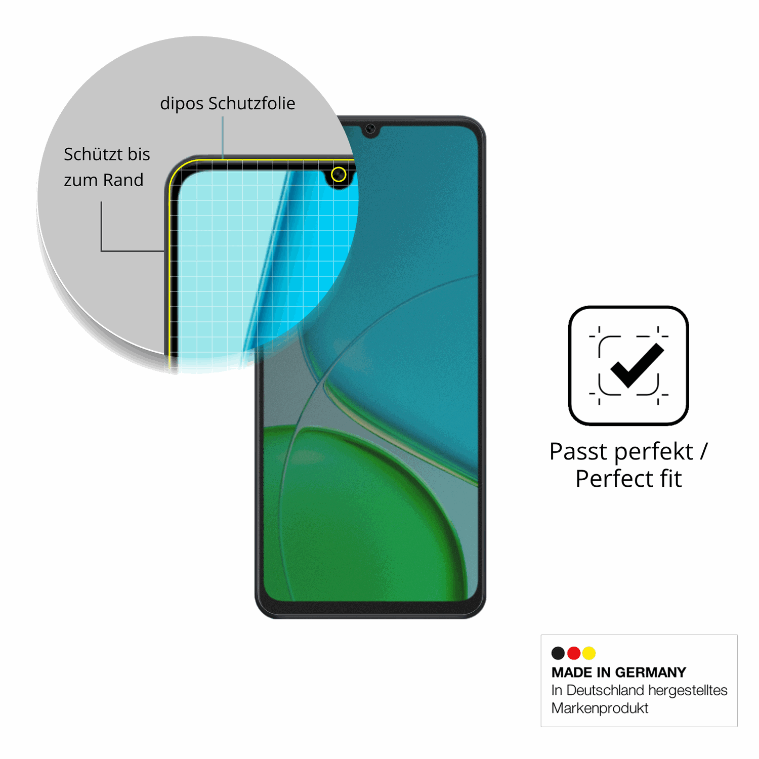 Schutz gegen Kratzer auf dem Vivo Y50s 5G Glas durch Schlüssel oder Ähnliches