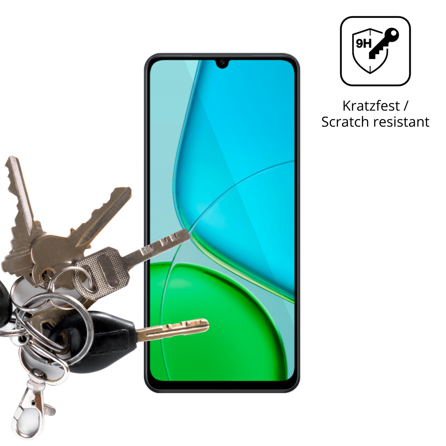 dipos Displayschutz für Vivo Y50s 5G, transparente Oberfläche, perfekte Passform auch für die Rundungen
