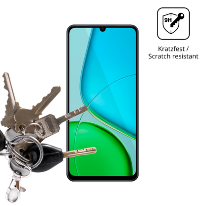dipos Displayschutz für Vivo Y50s 5G, transparente Oberfläche, perfekte Passform auch für die Rundungen
